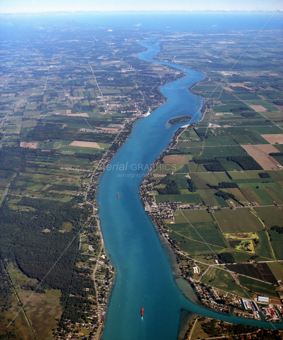 St. Clair River in St. Clair County, Michigan